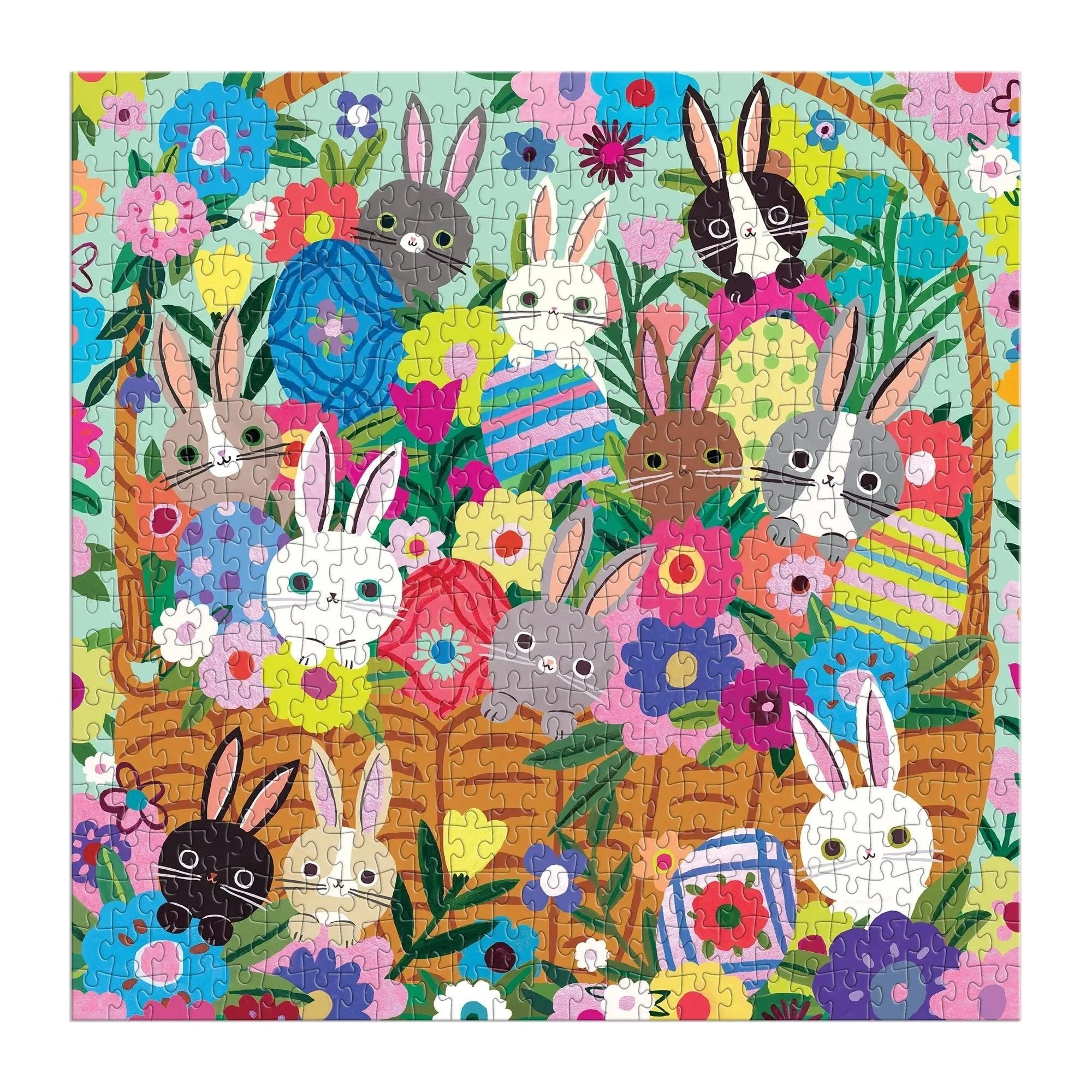 Mudpuppy Blooming Bunnies 500-Piece Foil Family Puzzle - Image 2