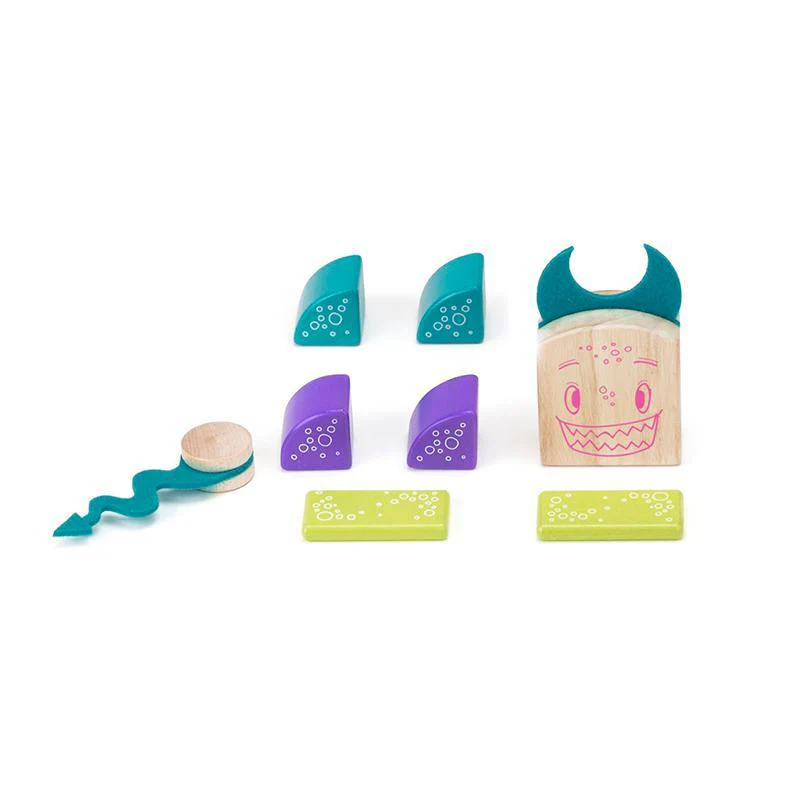 Tegu Pip Magnetic Wooden Block Sticky Monsters (8 Pieces) - Image 2
